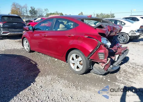 2013 Hyundai Elantra Gls z USA, uszkodzony, nr VIN 5NPDH4AE0DH406624